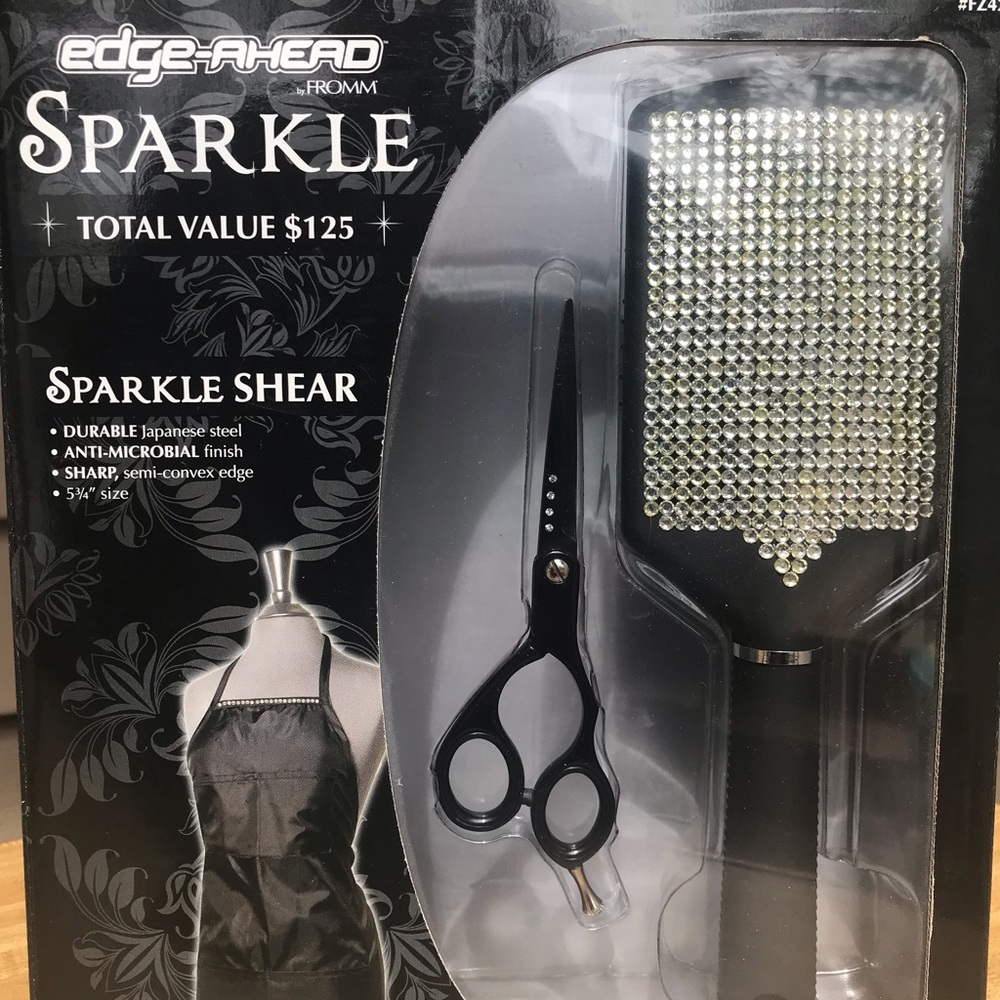Fromm Sparkle Rhinestone Shear, Apron & Brush Set